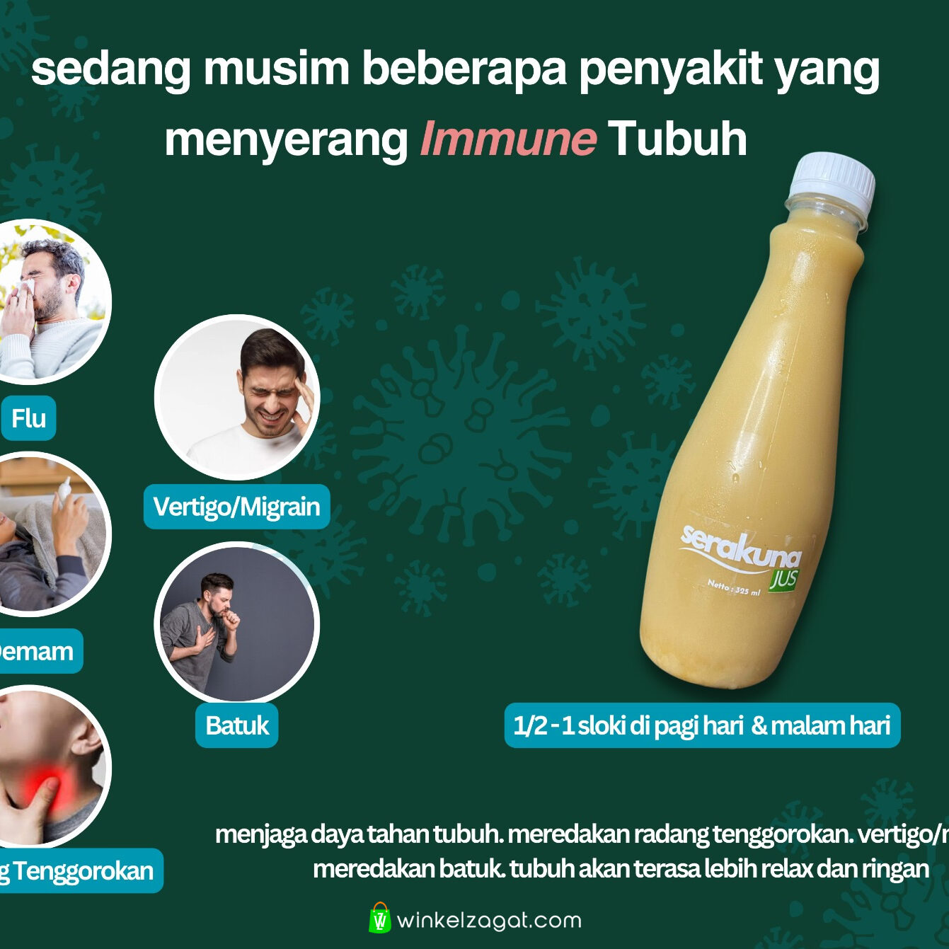 Jual Serakuna Jus Obat Herbal Alami - Vertigo Migrain Demam - Lebih Hemat Cepat Mudah Murah - JUS BAWANG PUTIH TUNGGAL LANANG