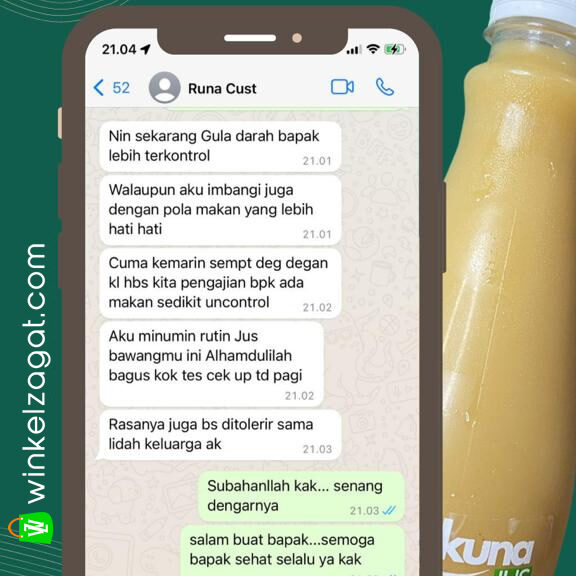 Testimonial Manfaat Jus Obat Herbal Serakuna Untuk Sakit Diabetes Gula Lebih Terkontrol - JUS BAWANG PUTIH TUNGGAL LANANG